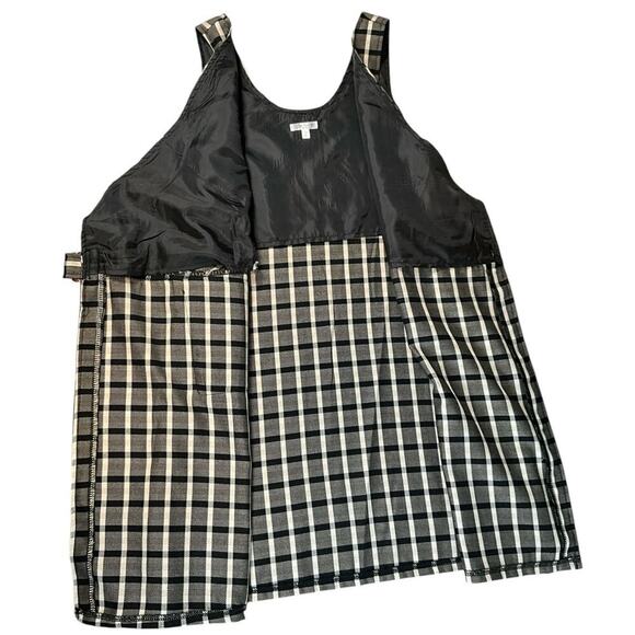 NWT TAHARI Girls Size 10 Babydoll Wrap Dress Black and Tan Strip Plaid - Picture 7 of 10